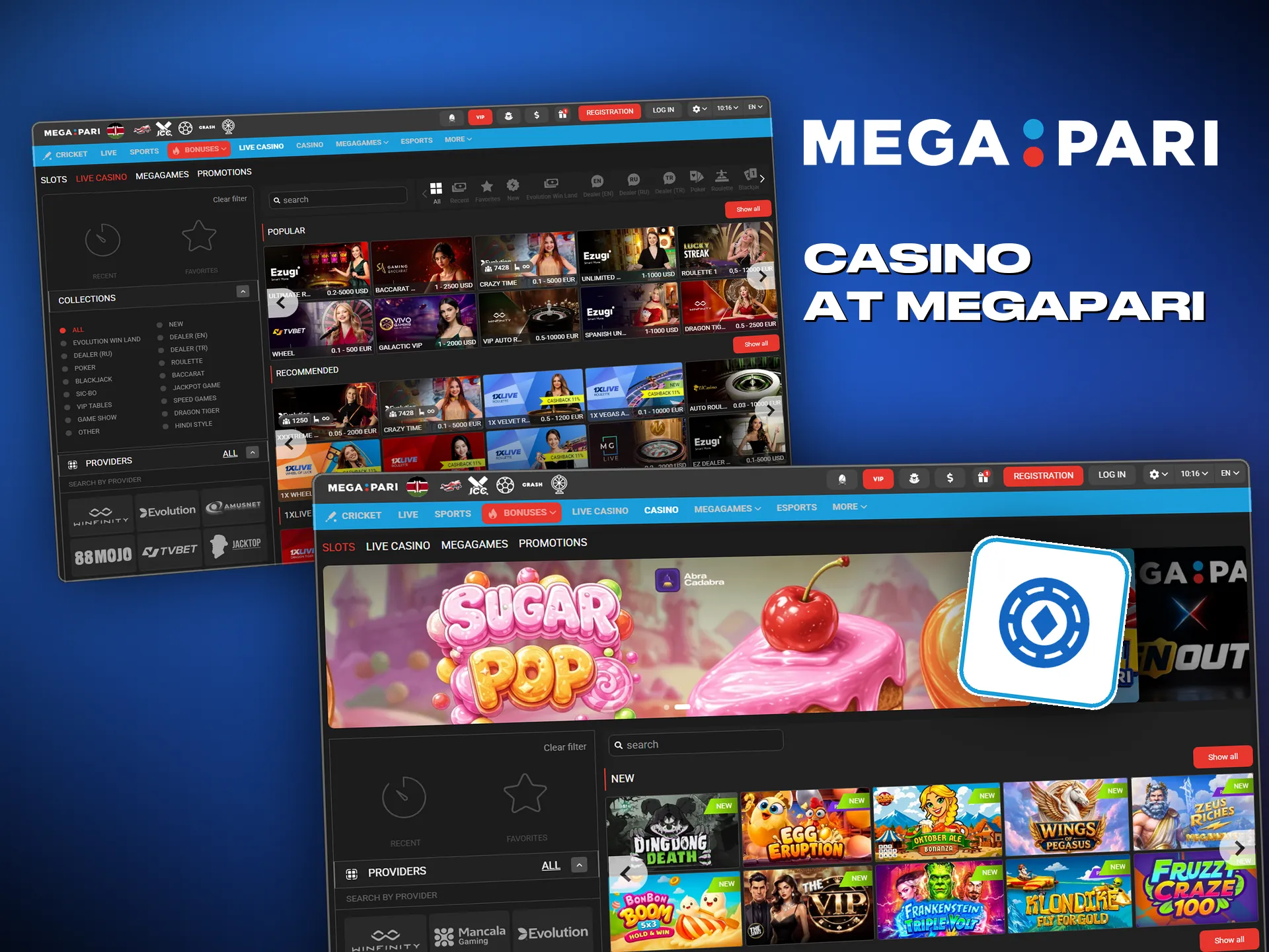 Slots, roulette and blackjack, open at Megapari without a wait