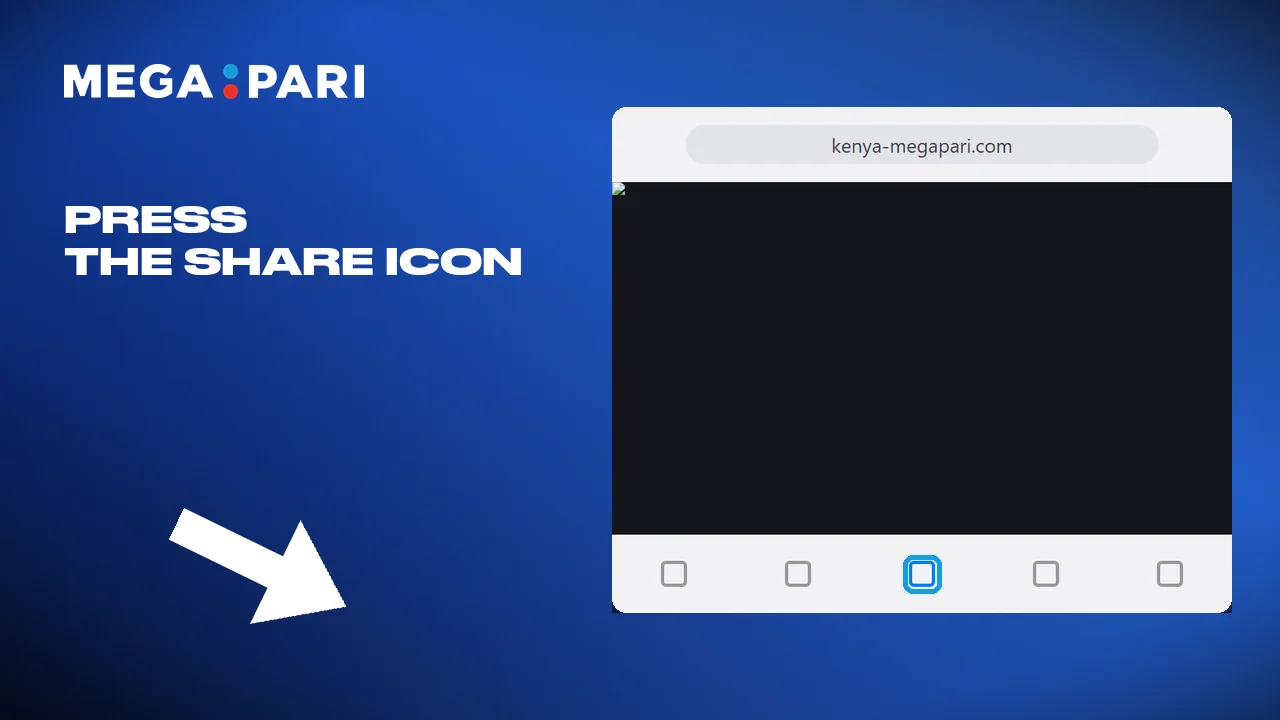 The share icon opens the iOS menu