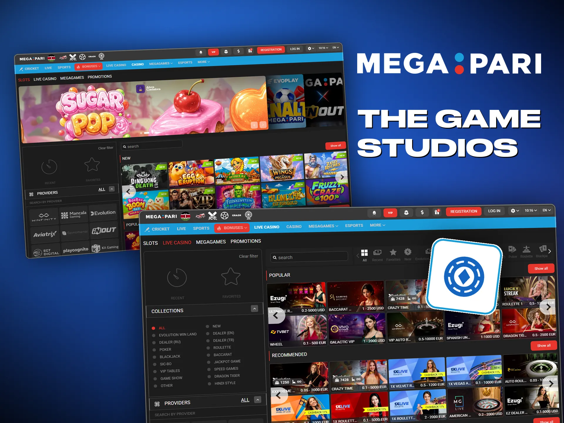 Games at Megapari come from Pragmatic Play, NetEnt and other checked studios