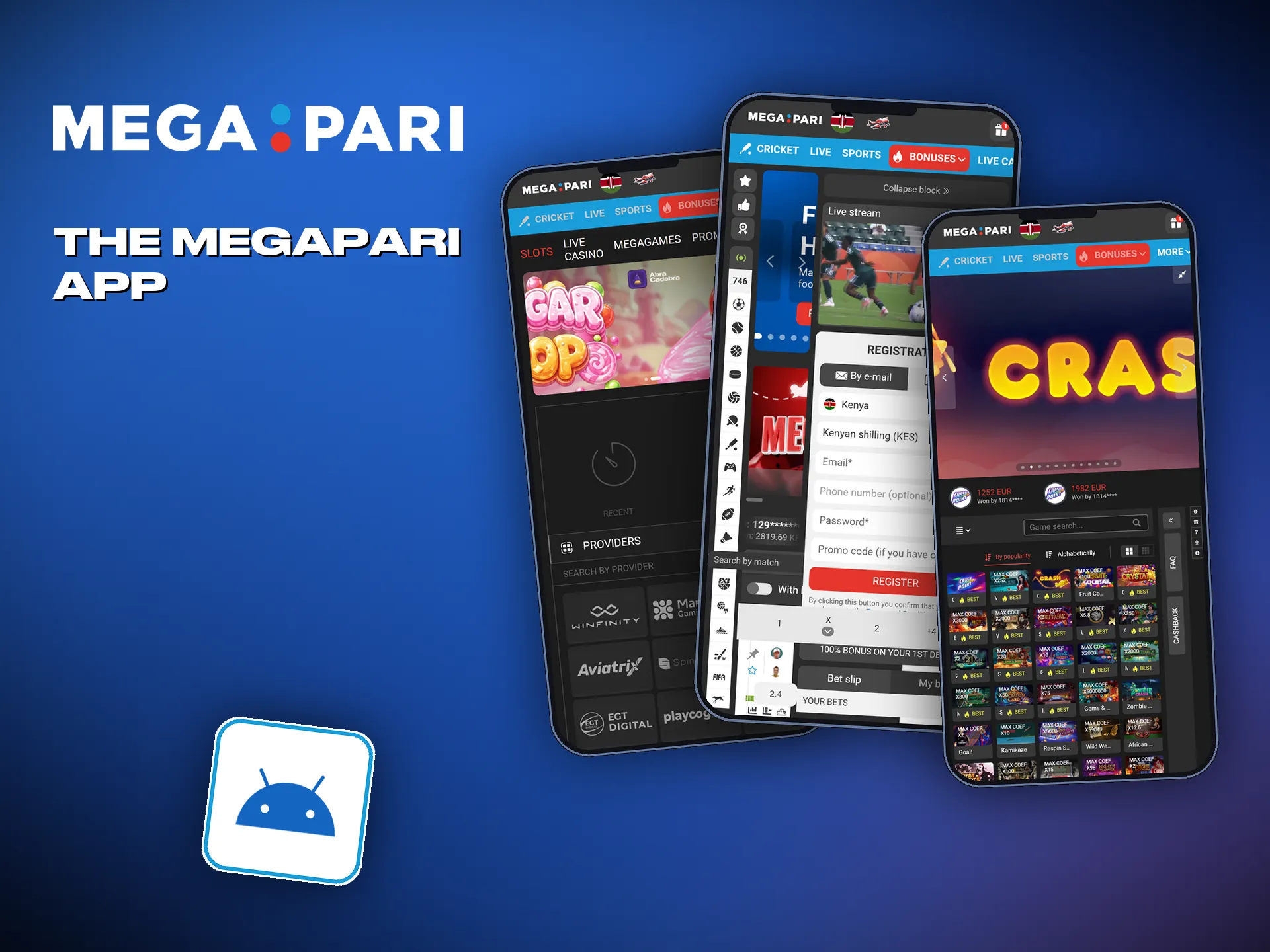 Taking the APK from the official site and installing Megapari on Android