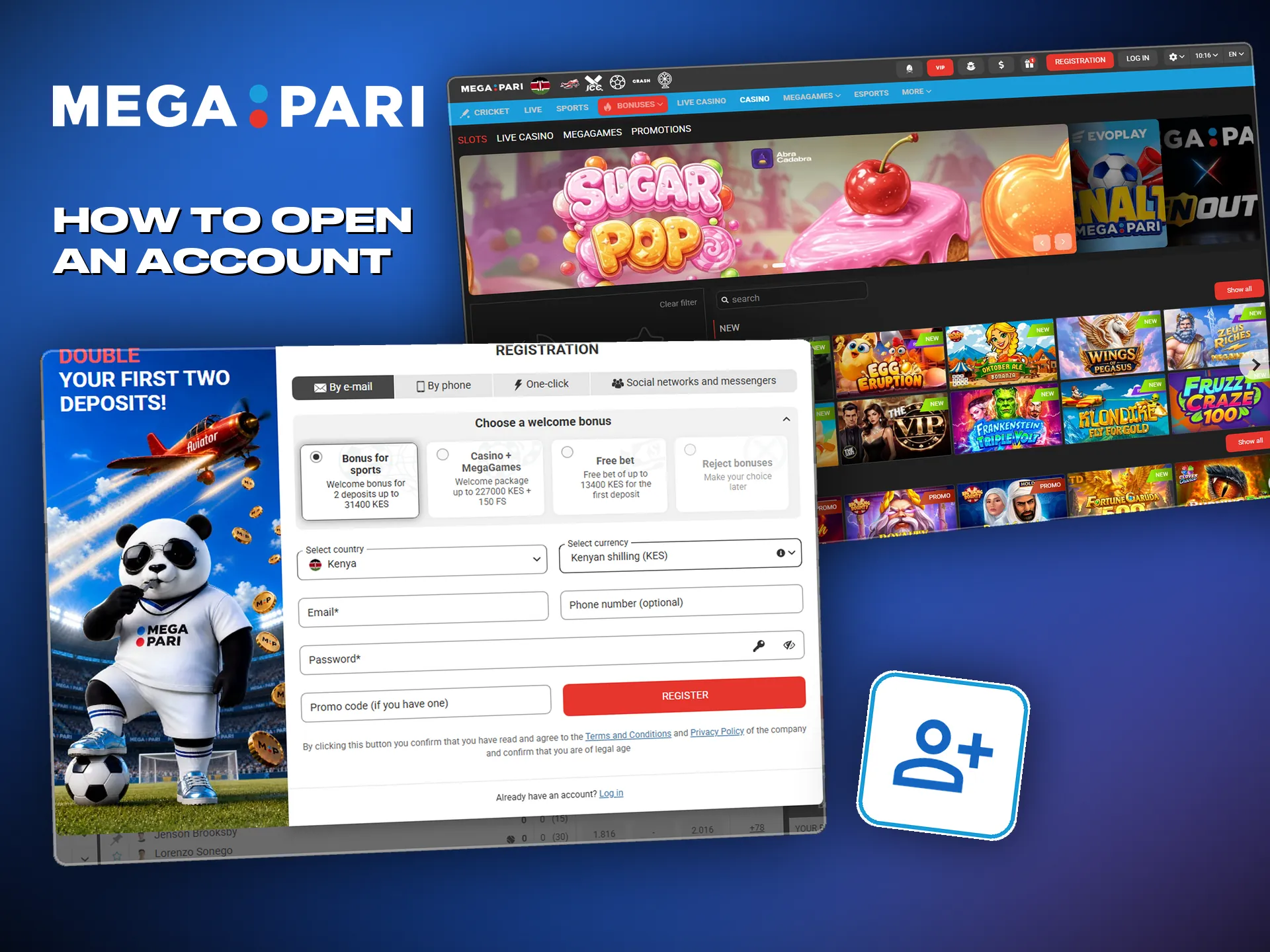 Opening a Megapari account takes a few steps and unlocks everything
